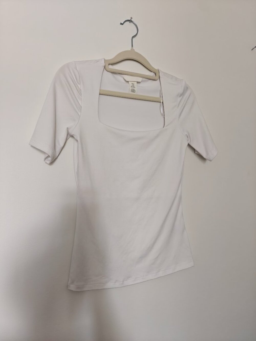 White Square neck H&M Top